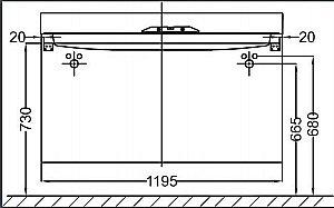 Тумба с раковиной Jacob Delafon RYTHMIK 120 EB1305-E10+EXM112-Z-00 квебекский дуб для ванной в интернет-магазине Sanbest