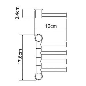 Полотенцедержатель поворотный WasserKRAFT K-1054 купить в интернет-магазине сантехники Sanbest