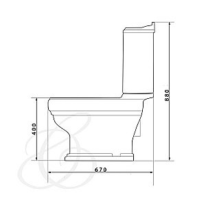 Унитаз компакт Caprigo Borgo 3813 с бачком, с крышкой микролифт купить в интернет-магазине Sanbest