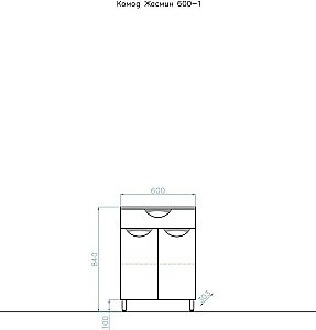 Тумба с раковиной Style Line Жасмин 60/120 для ванной в интернет-магазине Sanbest