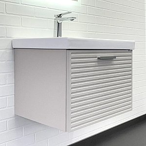 Тумба с раковиной Comforty Касабланка 60 00-00019249 серый шелк для ванной в интернет-магазине Sanbest