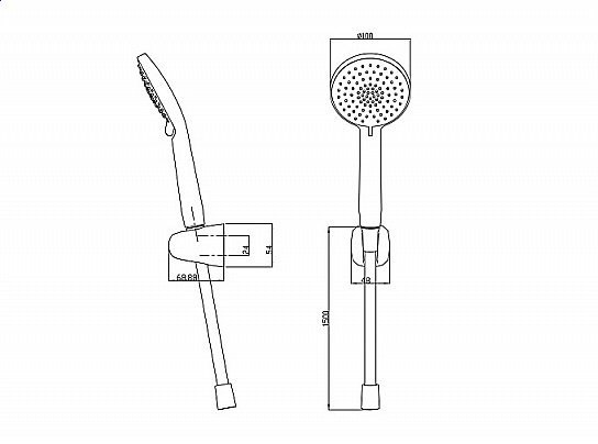 Душевая гарнитура Bravat D2113CP-ENG купить в интернет-магазине сантехники Sanbest