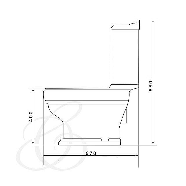 Унитаз компакт Caprigo Borgo 3813 с бачком, с крышкой микролифт купить в интернет-магазине Sanbest