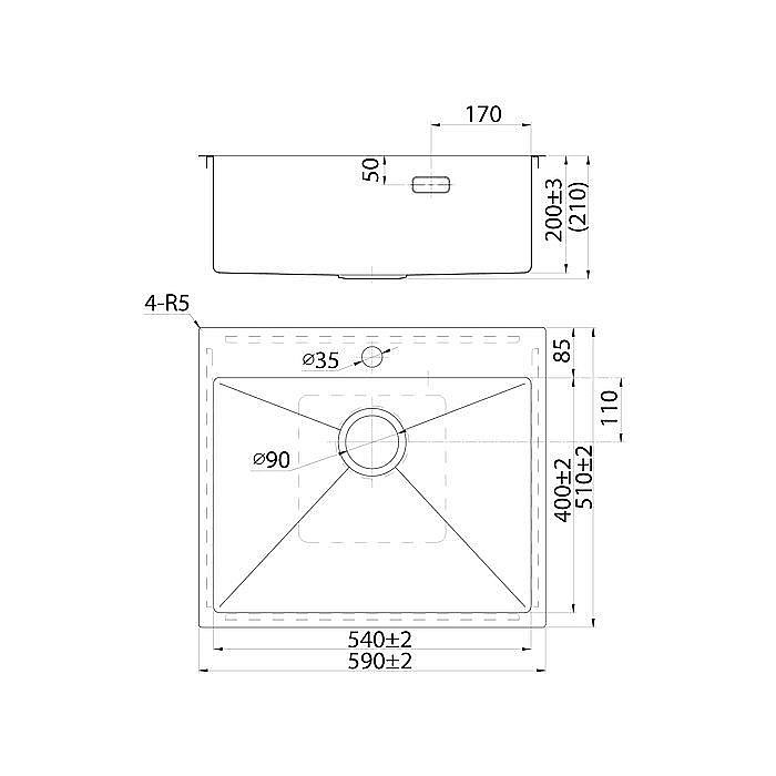 Кухонная мойка Iddis Haze HAZ59S0i77 купить в интернет-магазине сантехники Sanbest