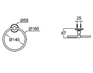 Полотенцедержатель Jacob Delafon CLEO 1889 E27314-BGG золото купить в интернет-магазине сантехники Sanbest