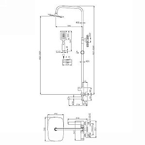 Душевая система BelBagno ACQUA VSCM-CRM хром купить в интернет-магазине сантехники Sanbest