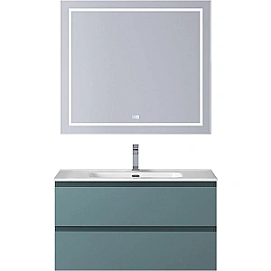 Тумба с раковиной BelBagno 90 KRAFT-900-2C-SO-AO голубая матовая для ванной в интернет-магазине Sanbest