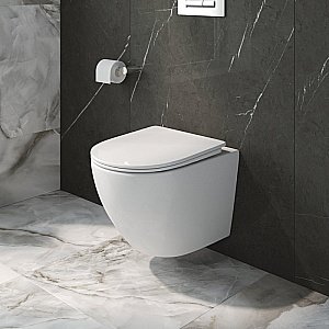 Унитаз подвесной BelBagno UNO-TOR BB5177CH-TOR/SC/BB026/BB044NERO белый, с крышкой микролифт, с инсталляцией, безободковый, слив-торнадо купить в интернет-магазине Sanbest