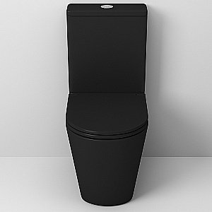 Унитаз Grossman TORNADO GR-4449BMSQ безободковый, с бачком, с крышкой микролифт, слив-торнадо, черный матовый купить в интернет-магазине Sanbest