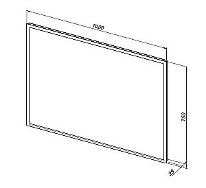 Зеркало Aquanet Оптима 288967 100 белый матовый в ванную от интернет-магазине сантехники Sanbest