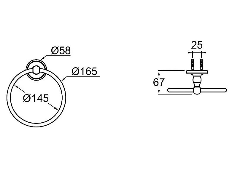 Полотенцедержатель Jacob Delafon CLEO 1889 E27314-BGG золото купить в интернет-магазине сантехники Sanbest