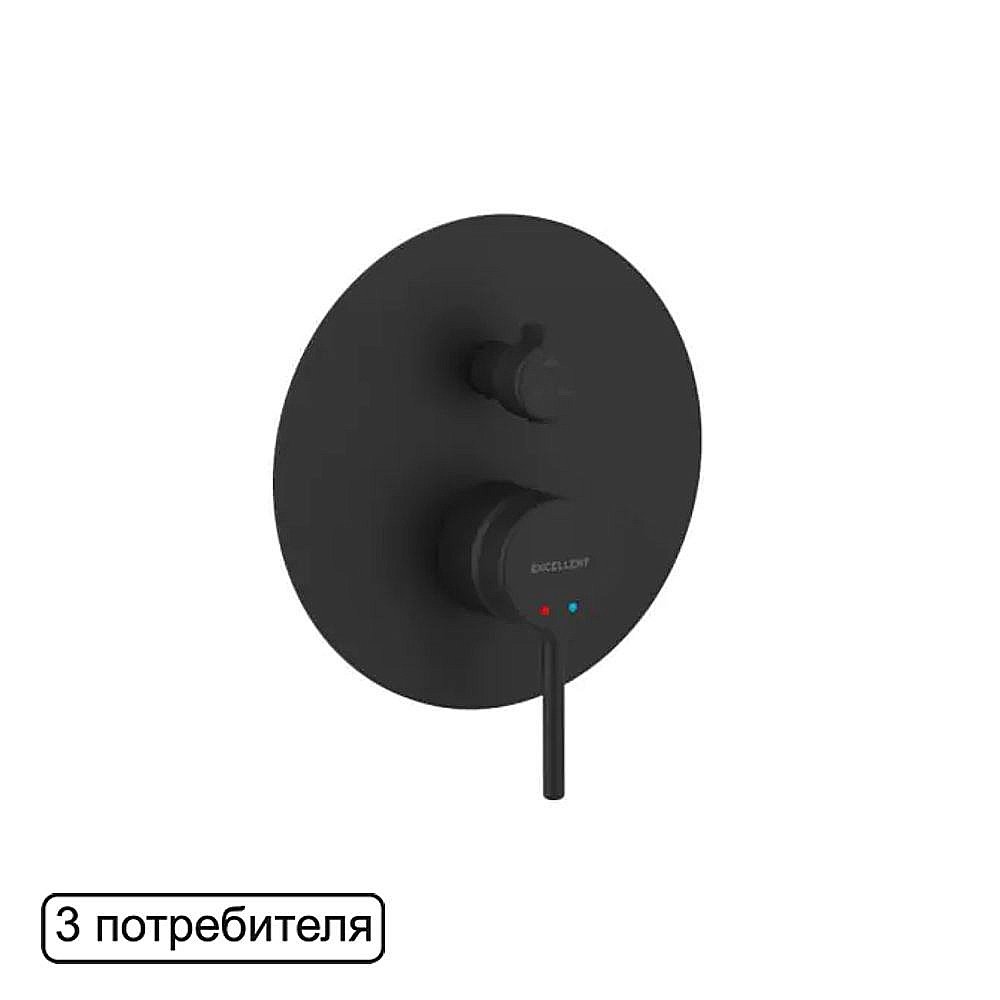 Смеситель для душа Excellent Pi AREX.1247BL черный матовый купить в интернет-магазине сантехники Sanbest