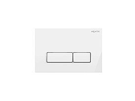 Кнопка для инсталляции Aquatek KDI-0000061 белая глянцевая, ободок хром (клавиши прямоугольные) купить в интернет-магазине сантехники Sanbest