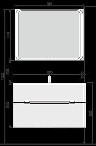 Тумба с раковиной Jorno Modul 100 для ванной в интернет-магазине Sanbest