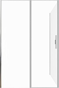 Душевой уголок Allen Brau Priority 3.31029.BA+3.31041.BA 100х80 стекло прозрачное/профиль брашированное серебро купить в интернет-магазине Sanbest