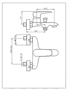 Смеситель для ванны WeltWasser WW MX BONN 303 купить в интернет-магазине сантехники Sanbest