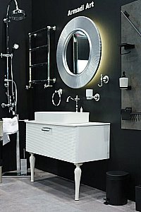 Зеркало Boheme NeoArt Shine 528-SL light серебро в ванную от интернет-магазине сантехники Sanbest