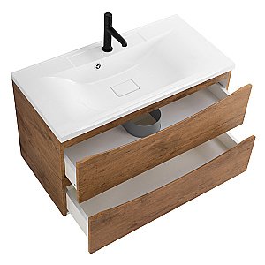 Тумба с раковиной Belbagno MARINO 100 подвесная Rovere Nature для ванной в интернет-магазине Sanbest