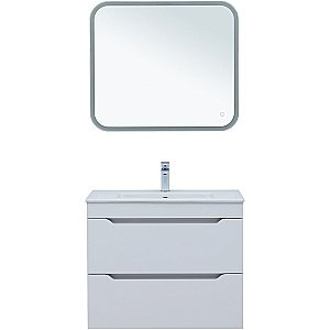 Тумба с раковиной Aquanet Практика 80 330459 белая матовая для ванной в интернет-магазине Sanbest