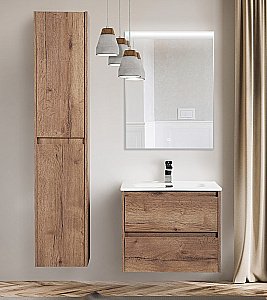 Тумба с раковиной BelBagno KRAFT 60 2C-SO/BB600ETL Rovere Tabacco для ванной в интернет-магазине Sanbest