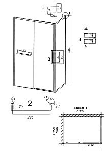 Душевой уголок Grossman Style 130х80 120.K33.05.1380.10.00 стекло прозрачное/профиль хром купить в интернет-магазине Sanbest