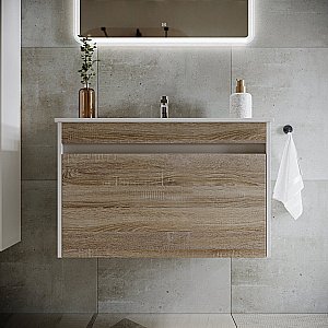 Тумба с раковиной Sancos Smart SM80E дуб бардолино для ванной в интернет-магазине Sanbest