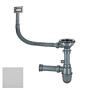 Сифон для кухонной мойки Paulmark KONZ PM2022-BS брашированная сталь купить в интернет-магазине сантехники Sanbest