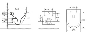 Унитаз с инсталляцией WeltWasser AMBERG 506 + MERZBACH 041 XL GL-WT + AMBERG RD-WT купить в интернет-магазине Sanbest