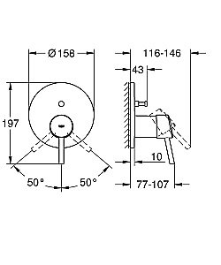 Смеситель для душа Grohe Concetto new 24054001 купить в интернет-магазине сантехники Sanbest