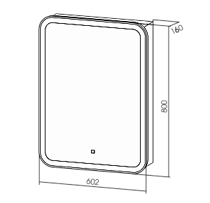 Зеркальный шкаф Azario Фиджи flip 60х80 LED-00002472 белый купить в интернет-магазине сантехники Sanbest