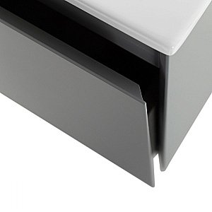 Тумба с раковиной Art&Max AM-Latina-600-1C-SO-GM/AM7117-60 Серый матовый для ванной в интернет-магазине Sanbest