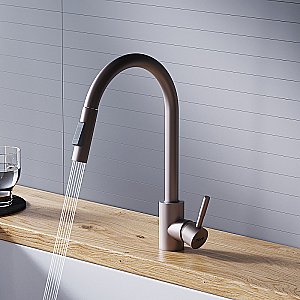 Смеситель для кухни Dorff Logic D3007511 сатин купить в интернет-магазине сантехники Sanbest