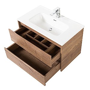 Тумба с раковиной BelBagno KRAFT 100 2C-SO/BB1000ETL Rovere Tabacco для ванной в интернет-магазине Sanbest