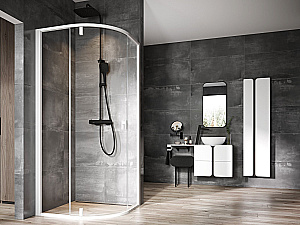 Душевой уголок Ravak Nexty NSKK3-100 3O6AAE01Z1 профиль белый матовый/прозрачное стекло купить в интернет-магазине Sanbest