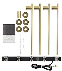 Полотенцесушитель электрический встраиваемый WONZON & WOGHAND DORTMUND, Брашированное золото (WW-A364-BG) купить в интернет-магазине сантехники Sanbest