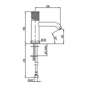 Смеситель для раковины PAINI Cox grip 7GCR205O хром купить в интернет-магазине сантехники Sanbest