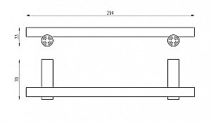 Полотенцедержатель Abber AA1853BG брашированное золото купить в интернет-магазине сантехники Sanbest