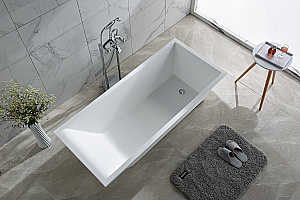 Ванна из искусственного камня TIMO solid ANNELI1675 167.5х73.5 белая купить в интернет-магазине Sanbest