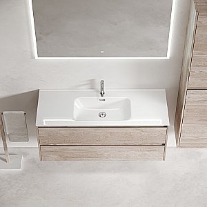 Тумба с раковиной Sancos Libra 120 LB120-1EG дуб галифакс натуральный для ванной в интернет-магазине Sanbest