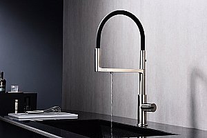 Смеситель для кухни Paulmark Tornado To213402-BS брашированная сталь купить в интернет-магазине сантехники Sanbest