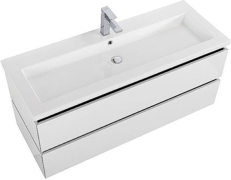 Тумба с раковиной Cezares Plane 120 белая для ванной в интернет-магазине Sanbest