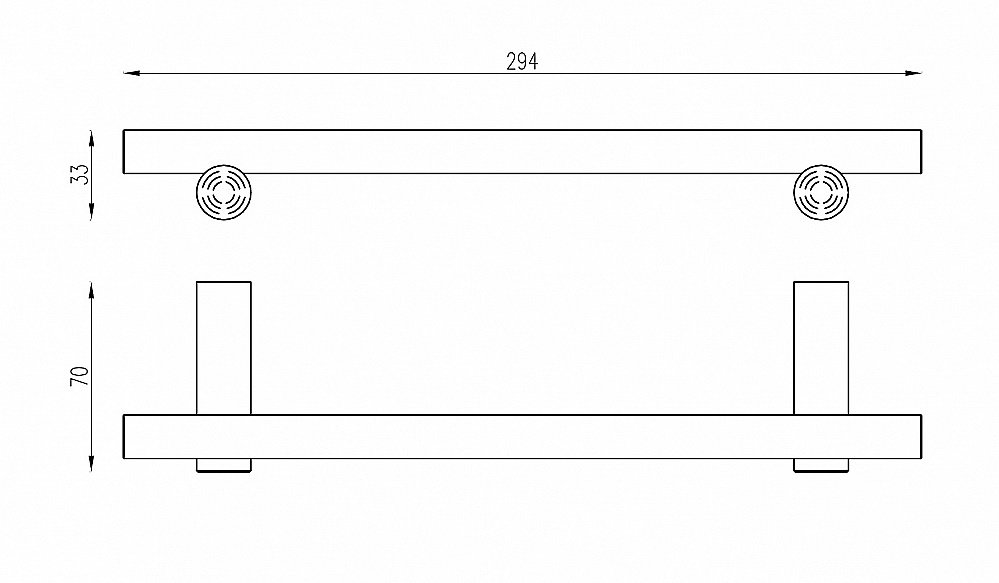 Полотенцедержатель Abber AA1853BG брашированное золото купить в интернет-магазине сантехники Sanbest