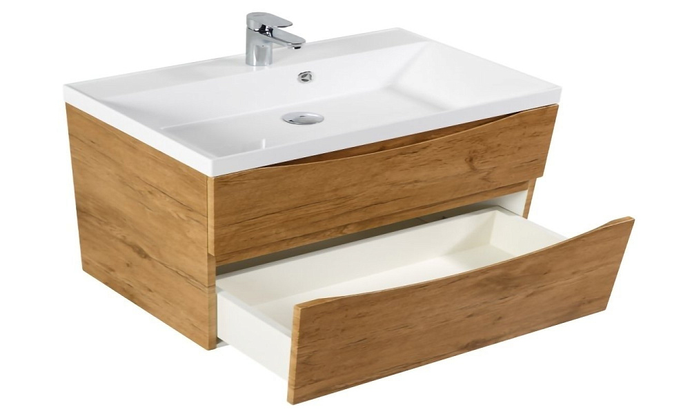 Тумба с раковиной BelBagno MARINO H60-2C-SO-RN-P 120 Rovere Nature для ванной в интернет-магазине Sanbest