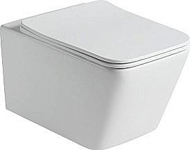 Унитаз подвесной SantiLine SL-5007MW безободковый, с крышкой микролифт, белый матовый купить в интернет-магазине Sanbest