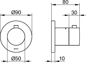 Смеситель для душа KEUCO IXMO 59553010001 хром купить в интернет-магазине сантехники Sanbest