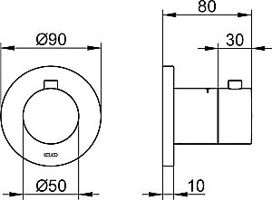 Смеситель для душа KEUCO IXMO 59553010001 хром купить в интернет-магазине сантехники Sanbest