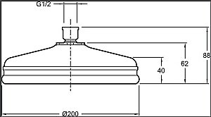Верхний душ Jacob Delafon KATALYST E13692-CP купить в интернет-магазине сантехники Sanbest