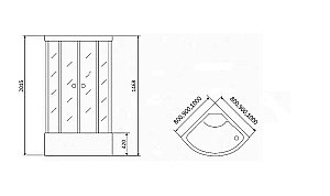 Душевая кабина Timo ECO TE 0790 90x90 купить в интернет-магазине Sanbest