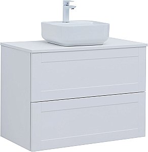 Тумба с раковиной Aquanet Терра 90 белая матовая для ванной в интернет-магазине Sanbest