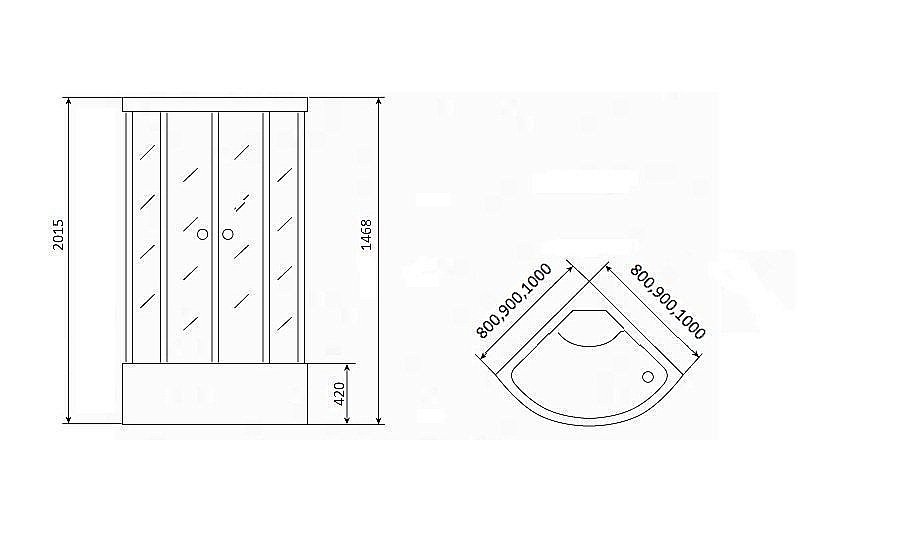 Душевая кабина Timo ECO TE 0790 90x90 купить в интернет-магазине Sanbest